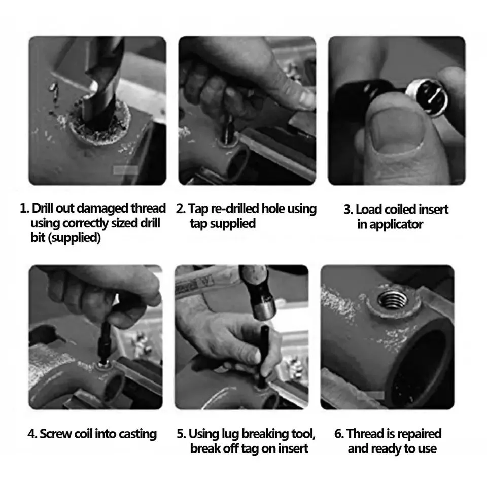 Workshop Tools 131PC Thread Repair Tool Kit Set Auto Repair Tool M6 M8 M10
