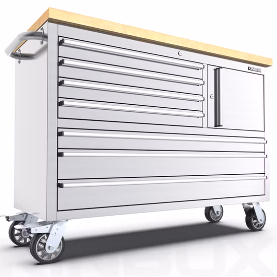 Kinbox Professional 7-Drawer Mobile Garage Tool Cart for Garage Use